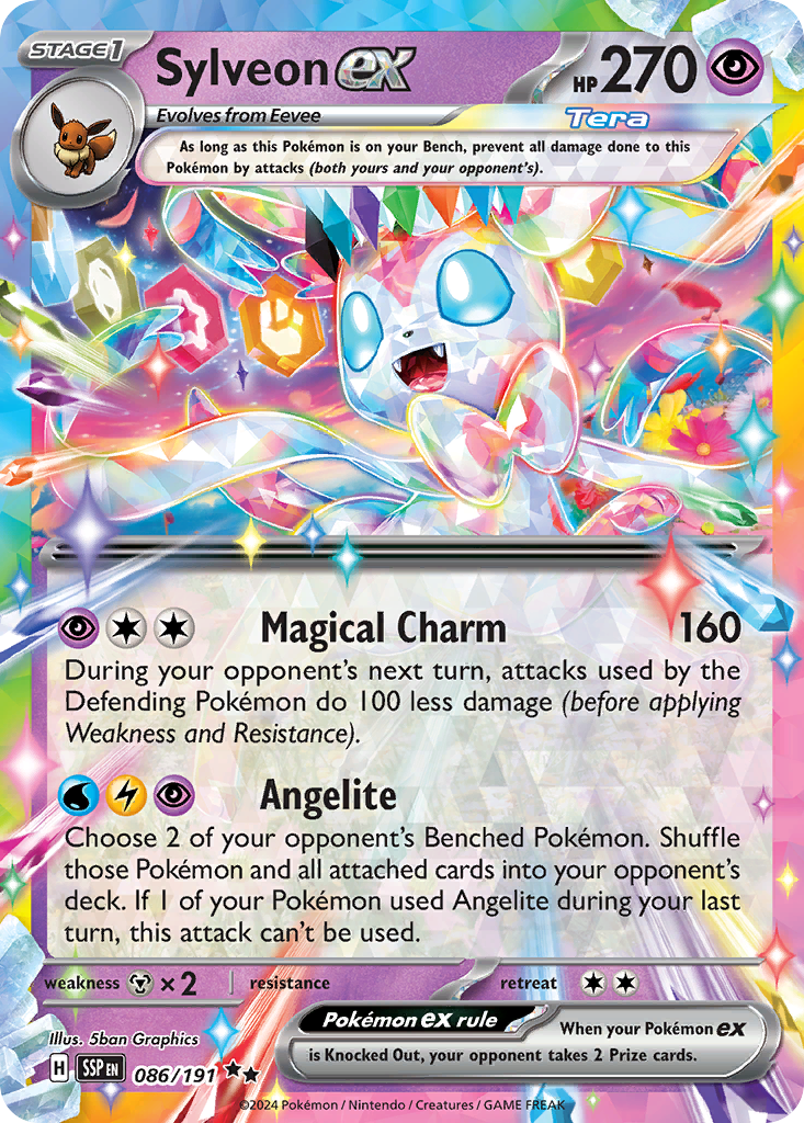 Sylveon ex 086/191 Double Rare Surging Sparks Pokemon