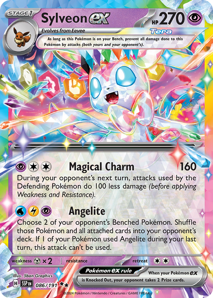 Sylveon ex 086/191 Double Rare Surging Sparks Pokemon