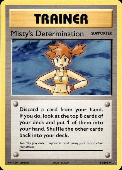 Misty's Determination 80/108 Uncommon Evolutions Pokemon