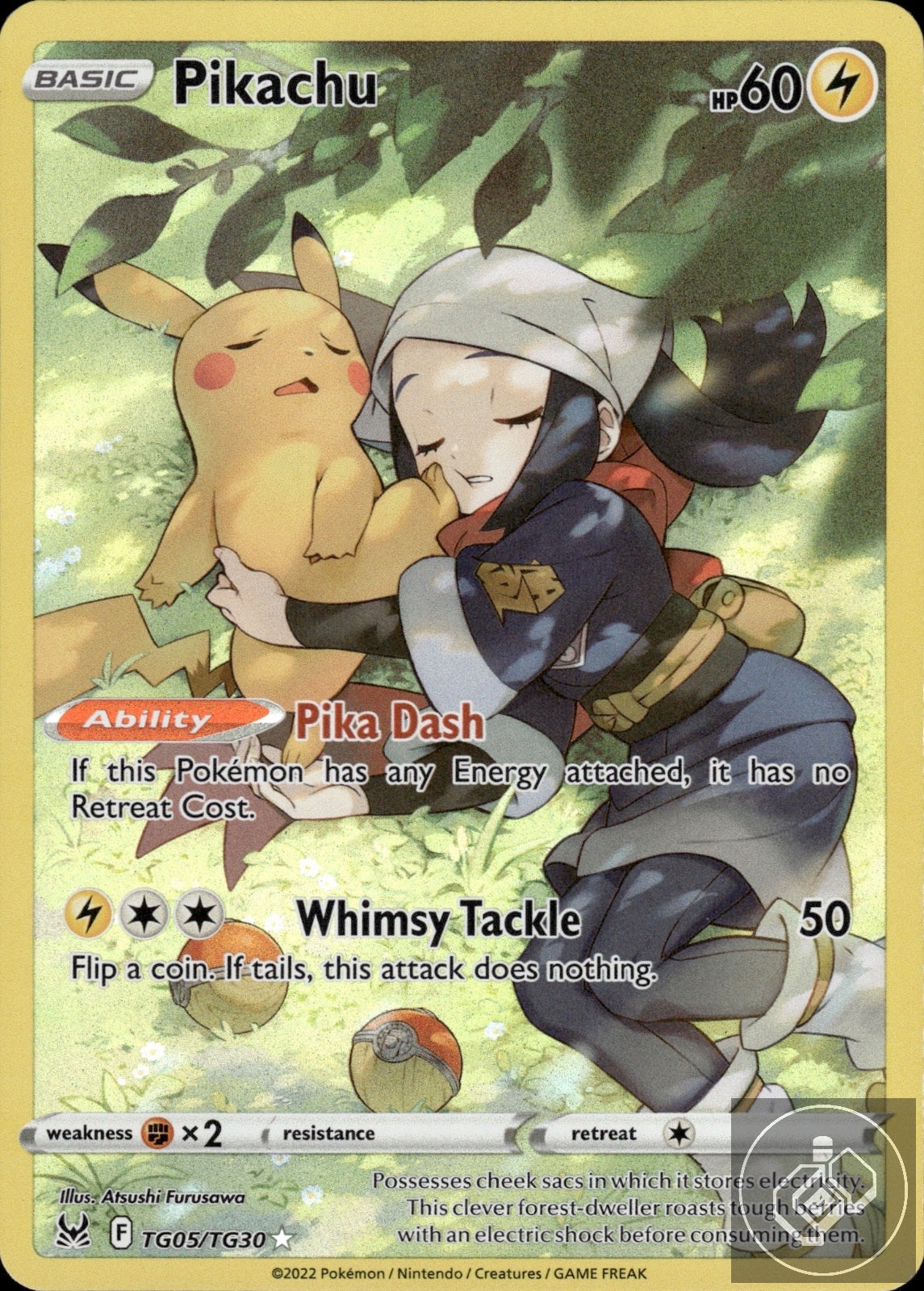 Pikachu TG05/TG30 Holo Trainer Gallery Rare Lost Origin Trainer Gallery Pokemon