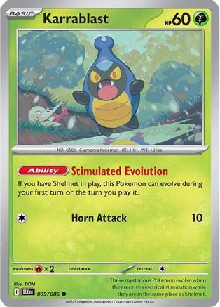 Karrablast 009/086 Common SV: Black Bolt Pokemon