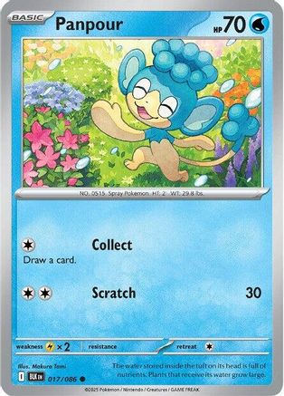 Panpour 017/086 Common SV: Black Bolt Pokemon