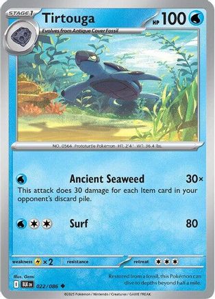 Tirtouga 022/086 Uncommon SV: Black Bolt Pokemon