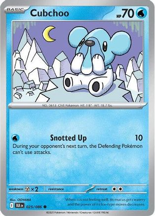 Cubchoo 025/086 Common SV: Black Bolt Pokemon