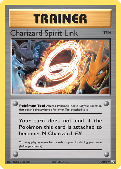 Charizard Spirit Link 75/108 Uncommon Evolutions Pokemon Reverse Holo