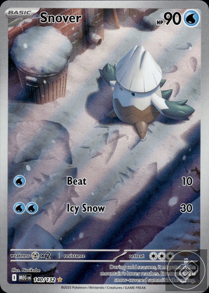 Snover 140/132 Illustration Rare Mega Evolution Pokemon