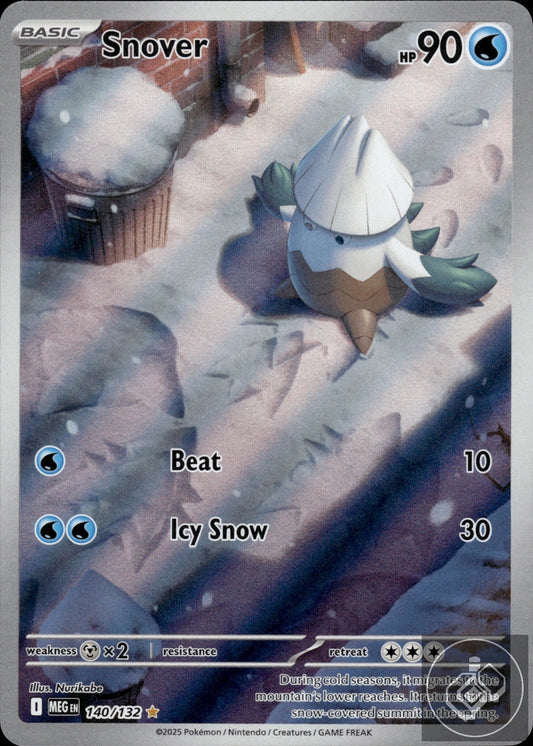 Snover 140/132 Illustration Rare Mega Evolution Pokemon