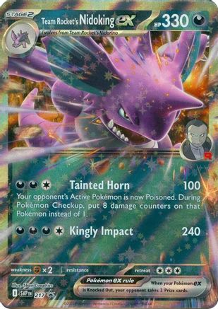 Team Rocket's Nidoking ex 217 Holo Promo Scarlet & Violet Promo Pokemon