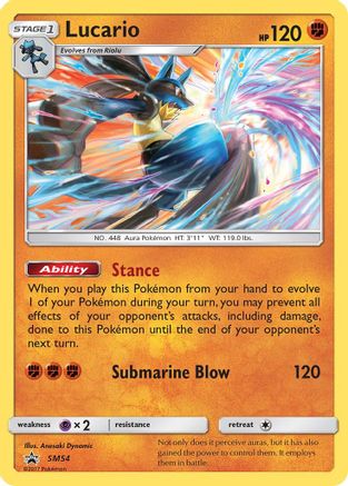 Lucario - SM54 Holo Promo Sun & Moon Promo Pokemon Holo