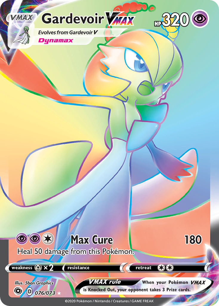 Gardevoir VMAX 076/073 Rainbow Rare Champion's Path Pokemon