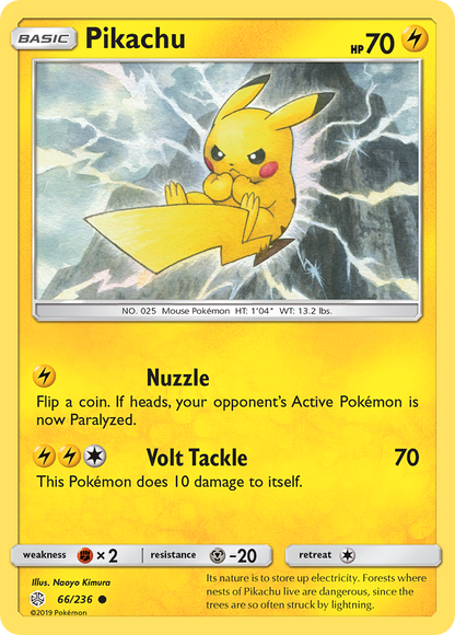 Pikachu 66/236 Common Cosmic Eclipse Pokemon