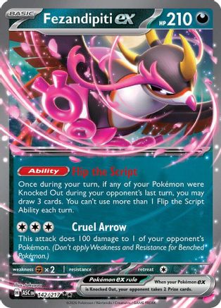 Fezandipiti ex 142/217 Double Rare Ascended Heroes Pokemon
