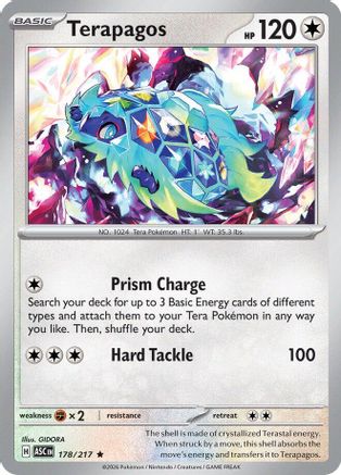 Terapagos 178/217 Rare Ascended Heroes Pokemon