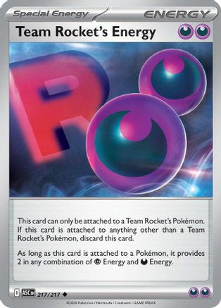 Team Rocket's Energy 217/217 Uncommon Ascended Heroes Pokemon