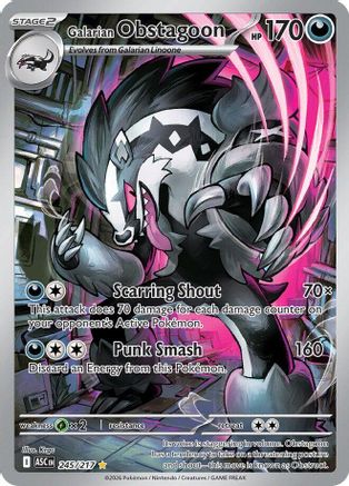 Galarian Obstagoon 245/217 Illustration Rare Ascended Heroes Pokemon