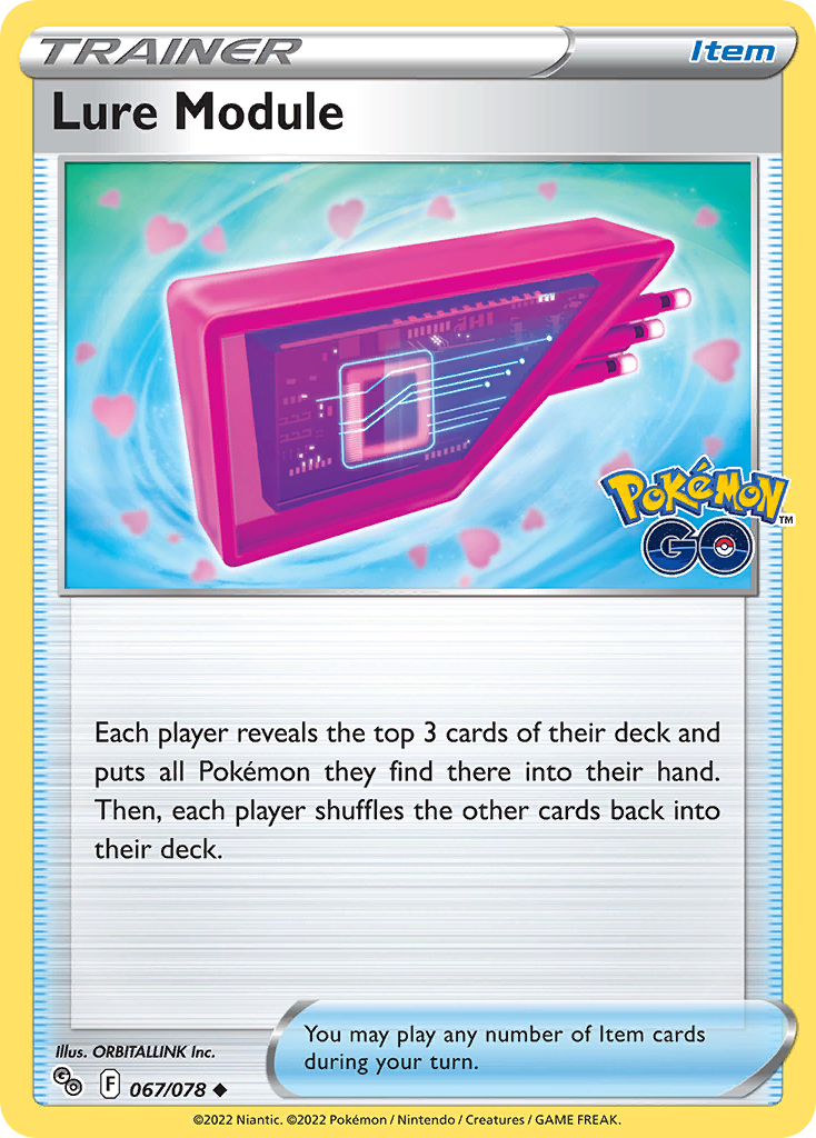 Lure Module 067/078 Uncommon Pokemon GO Pokemon Reverse Holo