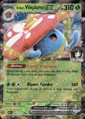 Erika's Vileplume ex 003/217 Double Rare Ascended Heroes Pokemon