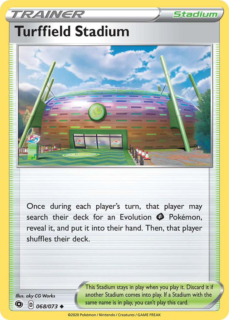 Turffield Stadium 068/073 Uncommon Champion's Path Pokemon Reverse Holo