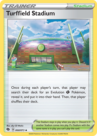 Turffield Stadium 068/073 Uncommon Champion's Path Pokemon Reverse Holo