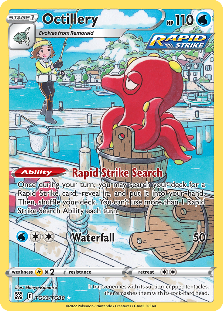 Octillery TG03/TG30 Holo Brilliant Stars Trainer Gallery Pokemon