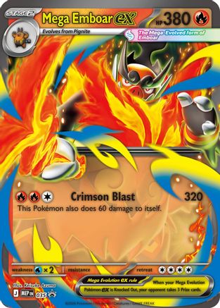 Mega Emboar ex 035 Holo Promo ME: Mega Evolution Promo Pokemon