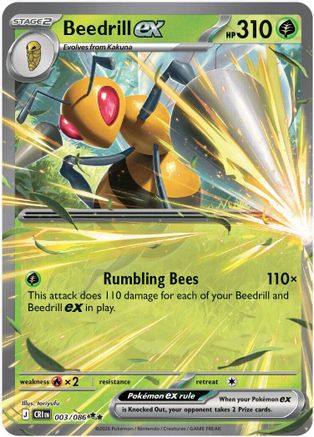Beedrill ex 003/086 Double Rare Chaos Rising Pokemon