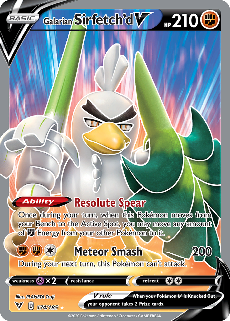 Galarian Sirfetch'd V 174/185 Ultra Rare Vivid Voltage Pokemon