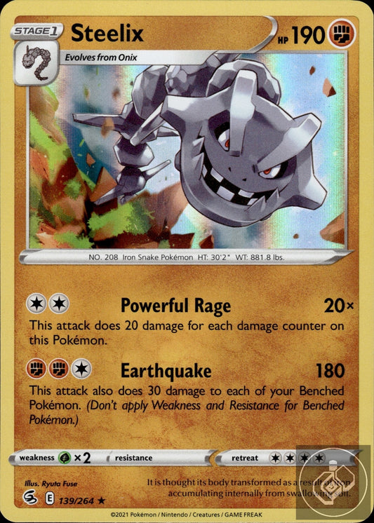 Steelix 139/264 Holo Rare Fusion Strike Pokemon Holo