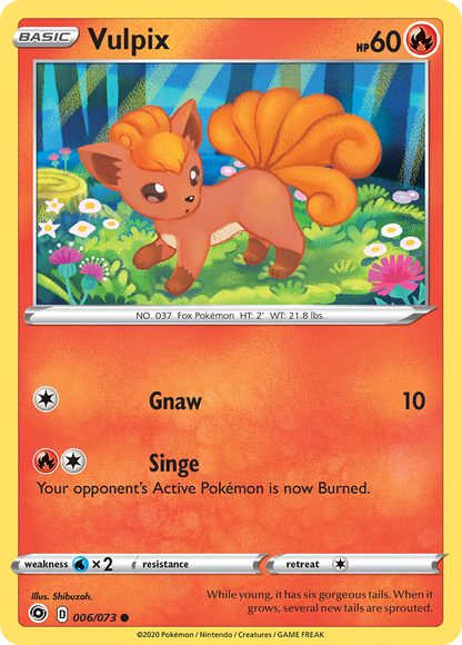 Vulpix 006/073 Common Champion's Path Pokemon