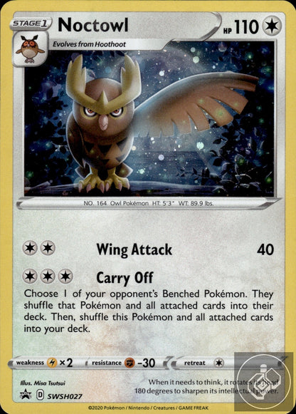 Noctowl SWSH027 Holo Promo Sword & Shield Promo Pokemon