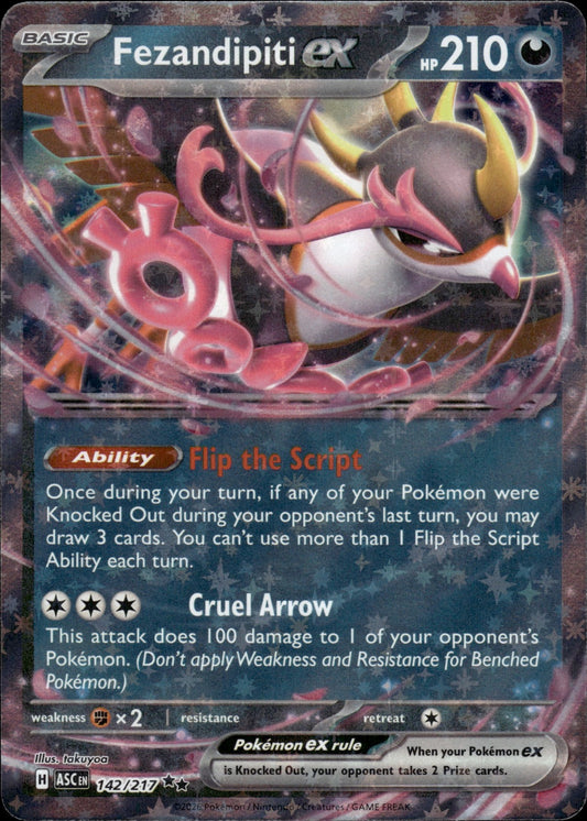 Fezandipiti ex 142/217 Double Rare Ascended Heroes Pokemon