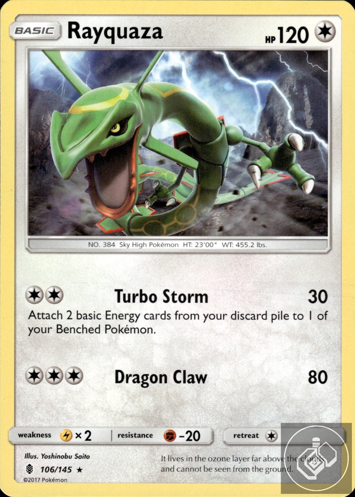 Rayquaza 106/145 Rare Guardians Rising Pokemon