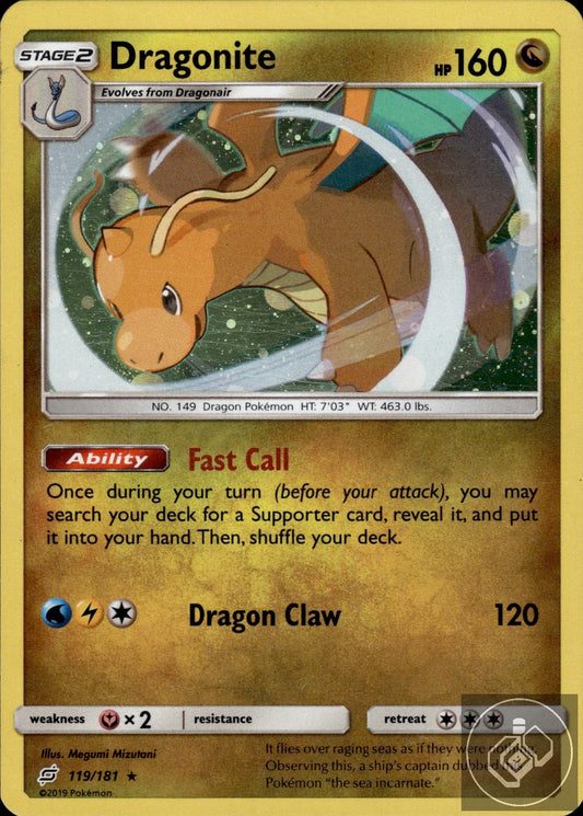 Dragonite 119/181 Holo Rare Team Up Pokemon Holo