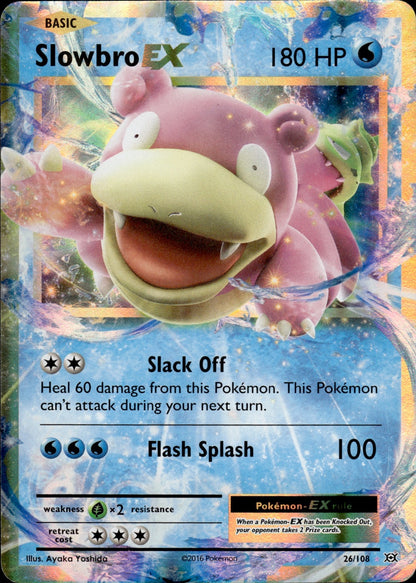 Slowbro EX 26/108 Holo EX Rare Evolutions Pokemon
