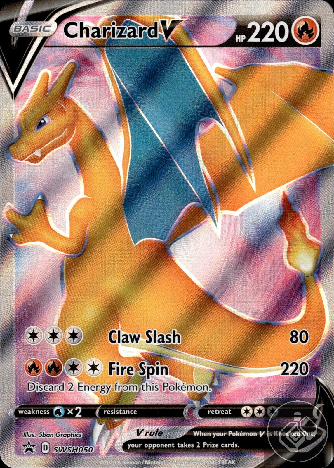 Charizard V SWSH050 Holo Promo Sword & Shield Promo Pokemon