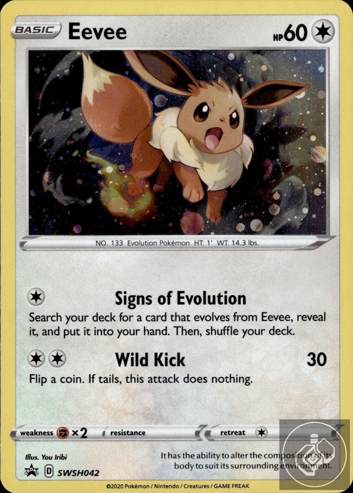 Eevee SWSH042 Holo Promo Sword & Shield Promo Pokemon
