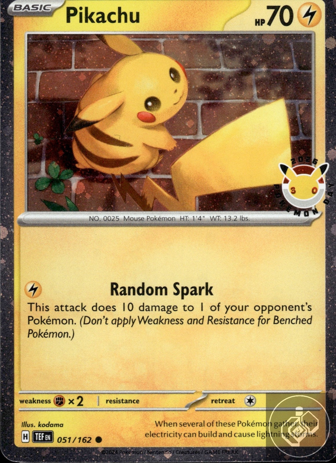 Pikachu (Pokemon Day 2026) 051/162 Holo Miscellaneous Cards & Products Pokemon