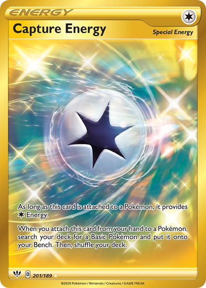 Capture Energy 201/189 Secret Rare Darkness Ablaze Pokemon