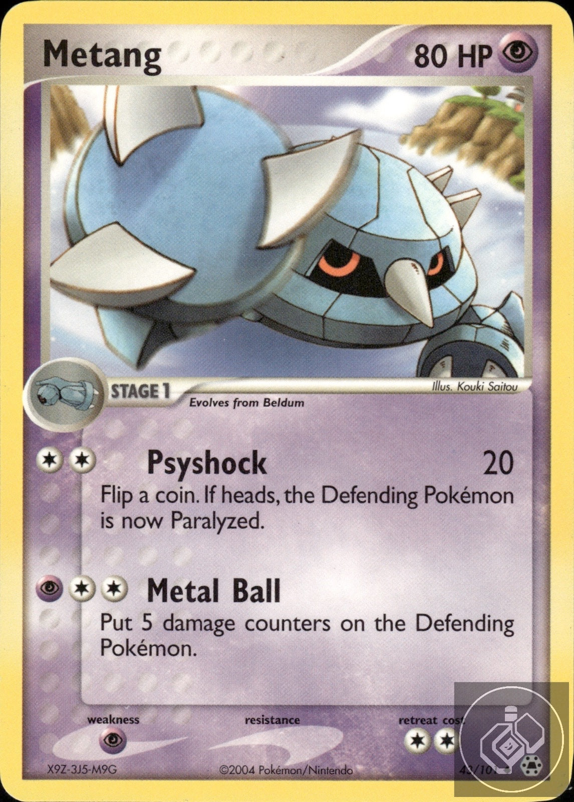 Metang 43/101 Uncommon Hidden Legends Pokemon