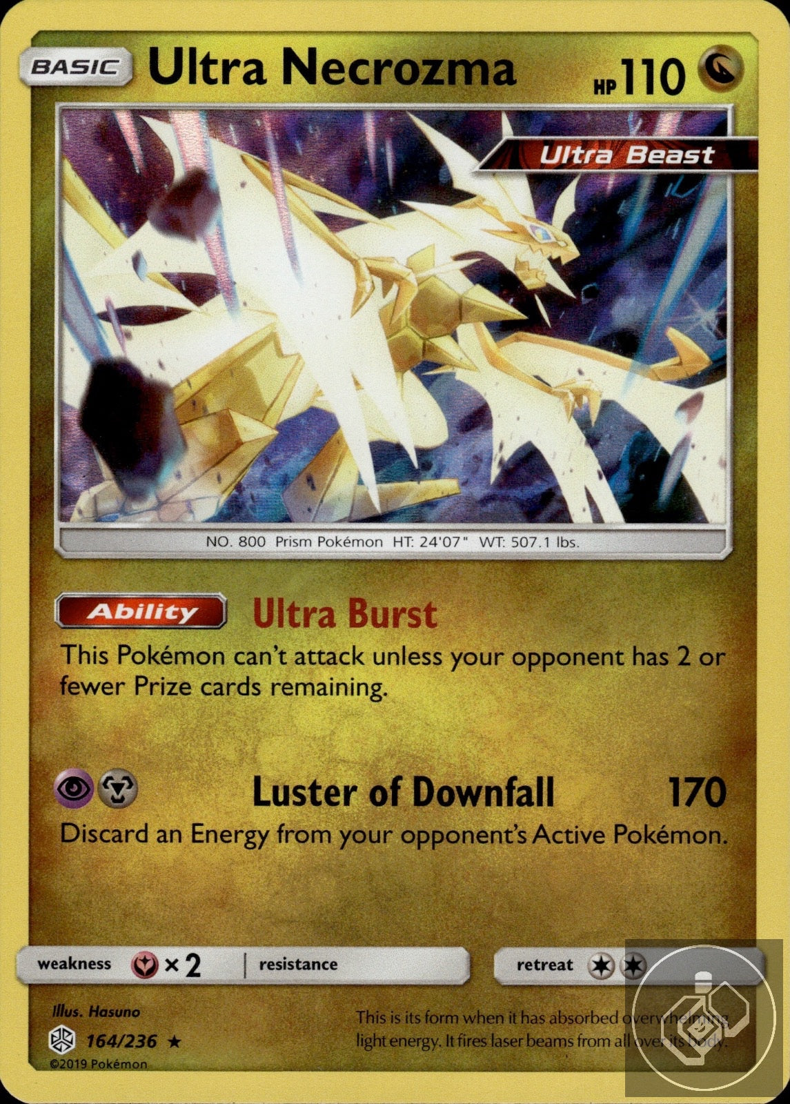 Ultra Necrozma 164/236 Holo Rare Cosmic Eclipse Pokemon