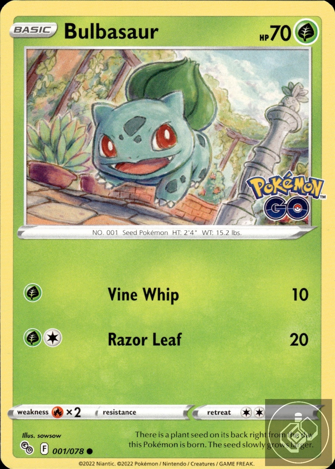 Bulbasaur 001/078 Common Pokemon GO Pokemon