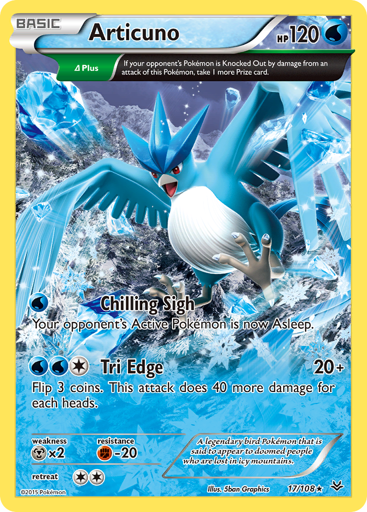 Articuno 17/108 Rare Roaring Skies Pokemon