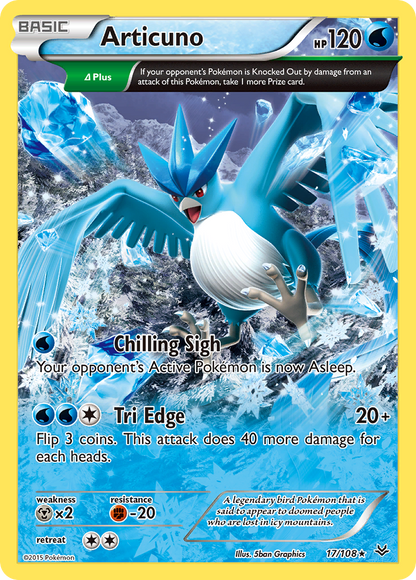 Articuno 17/108 Rare Roaring Skies Pokemon