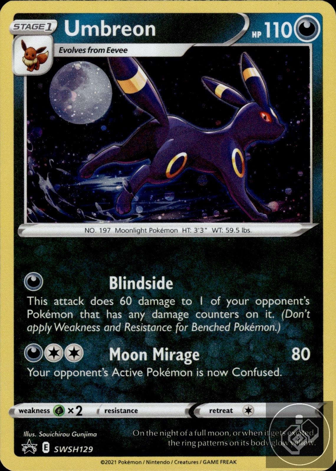 Umbreon SWSH129 Holo Promo Sword & Shield Promo Pokemon