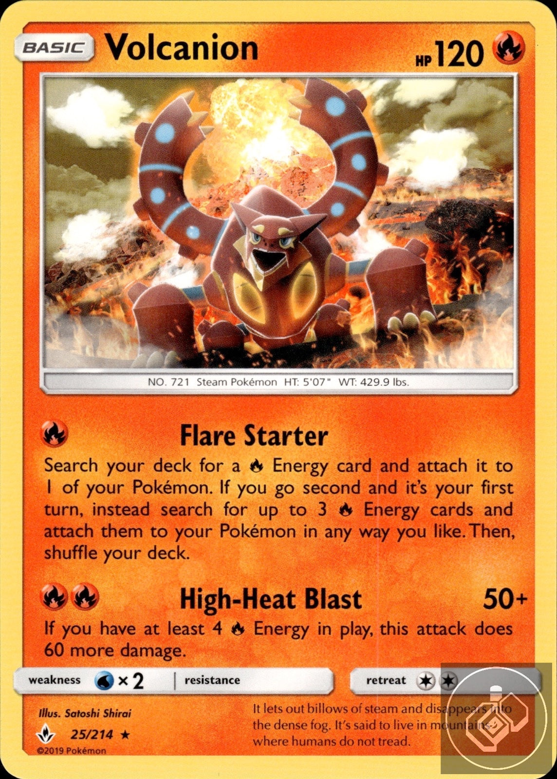 Volcanion 25/214 Holo Rare Unbroken Bonds Pokemon