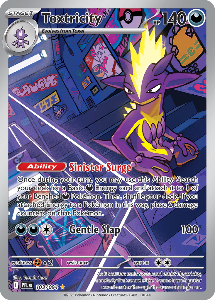 Toxtricity 103/094 Illustration Rare Phantasmal Flames Pokemon