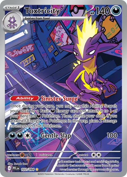 Toxtricity 103/094 Illustration Rare Phantasmal Flames Pokemon