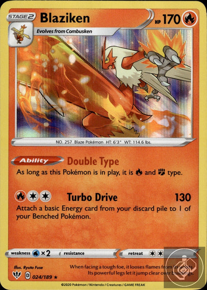 Blaziken 024/189 Holo Rare Darkness Ablaze Pokemon Holo