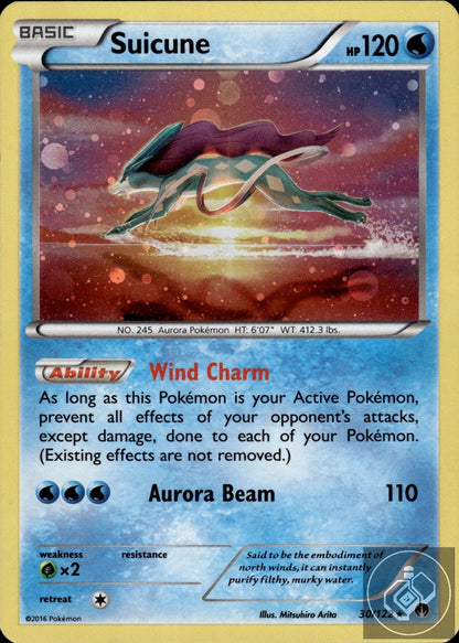Suicune 30/122 Holo Rare BREAKpoint Pokemon Holo
