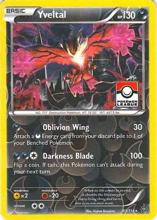 Yveltal (Pokemon League) 65/114 Holo League & Championship Cards Pokemon